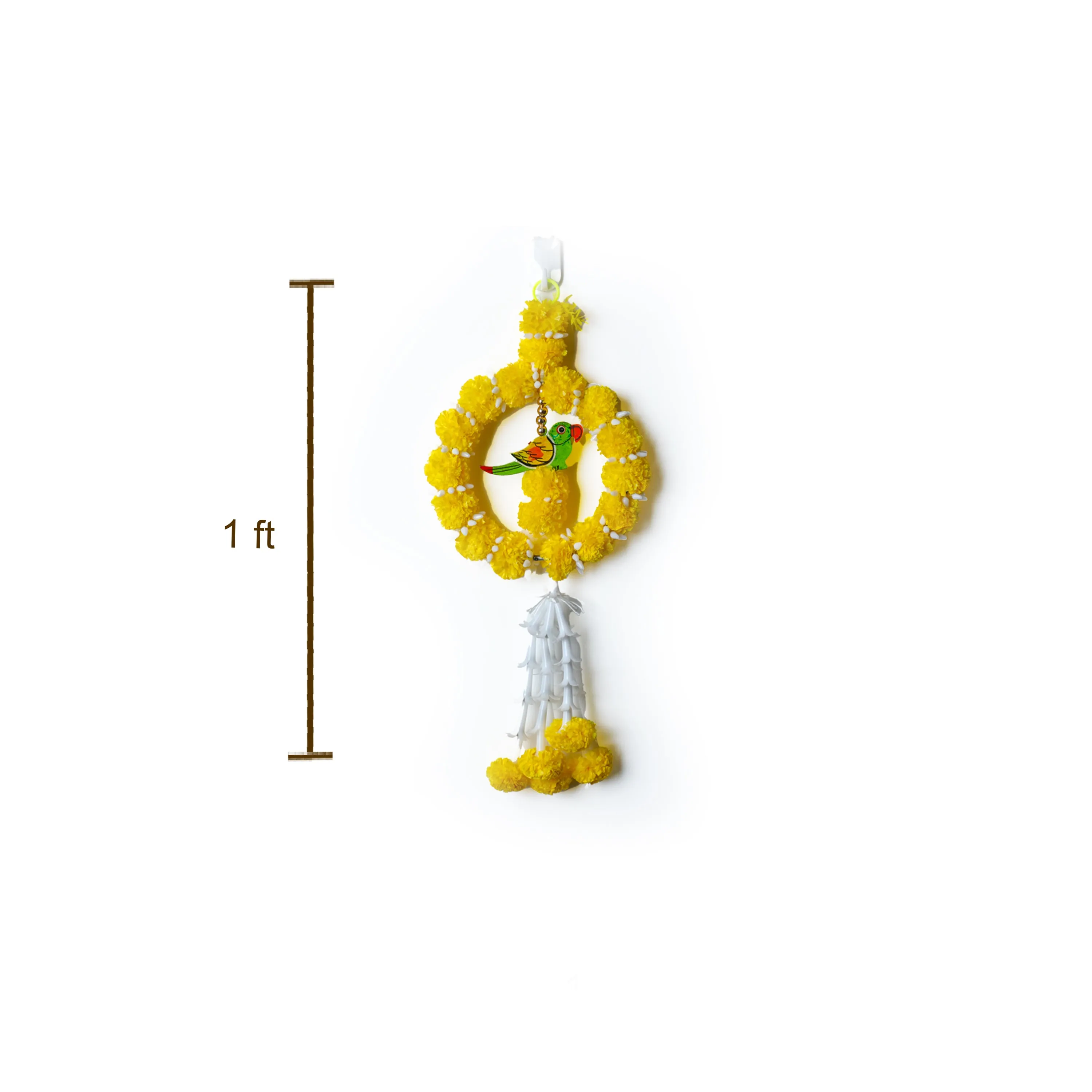 Yellow Parrot Hanging Decor Ring